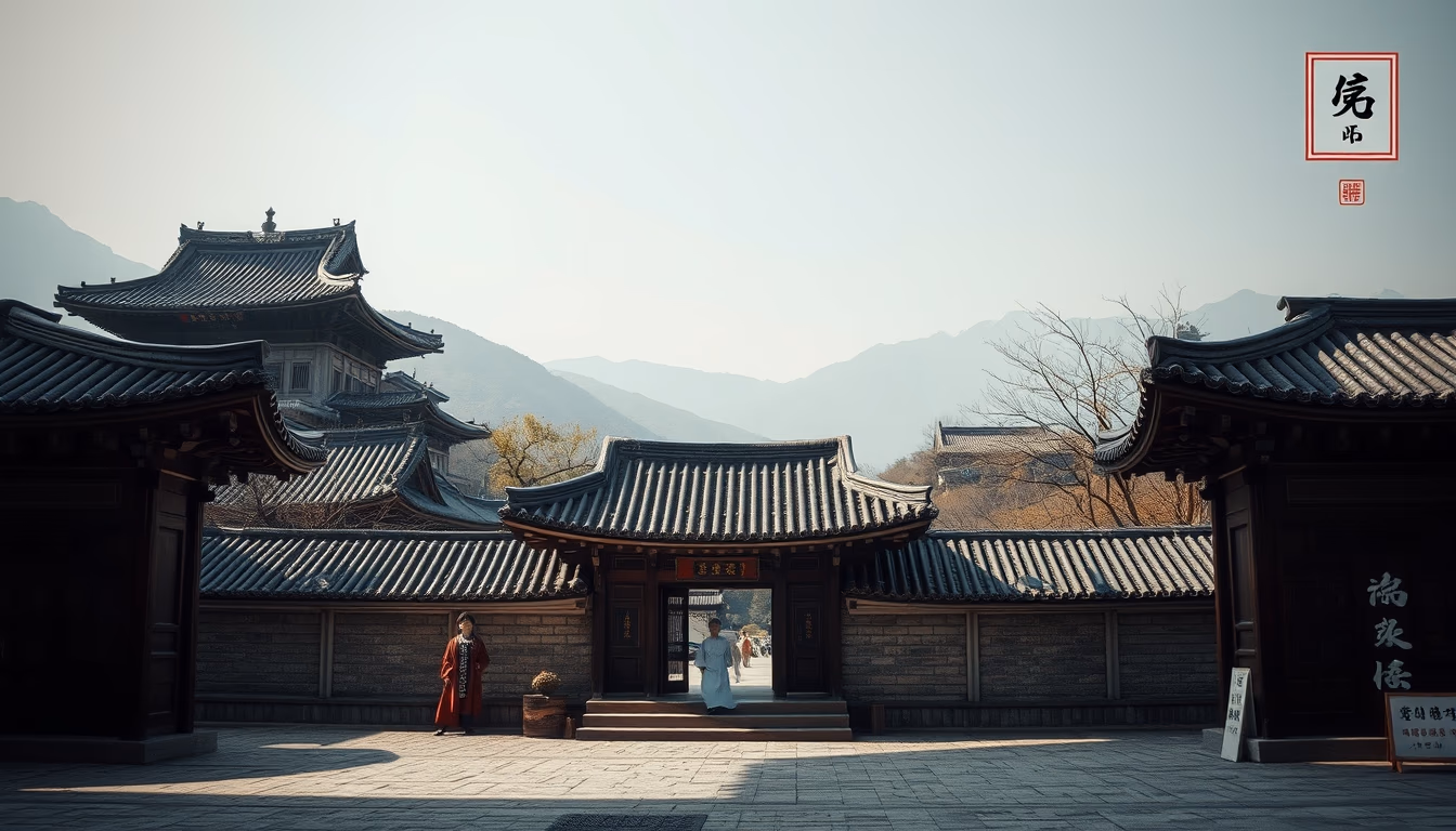 hangul korean ancient in editorial style