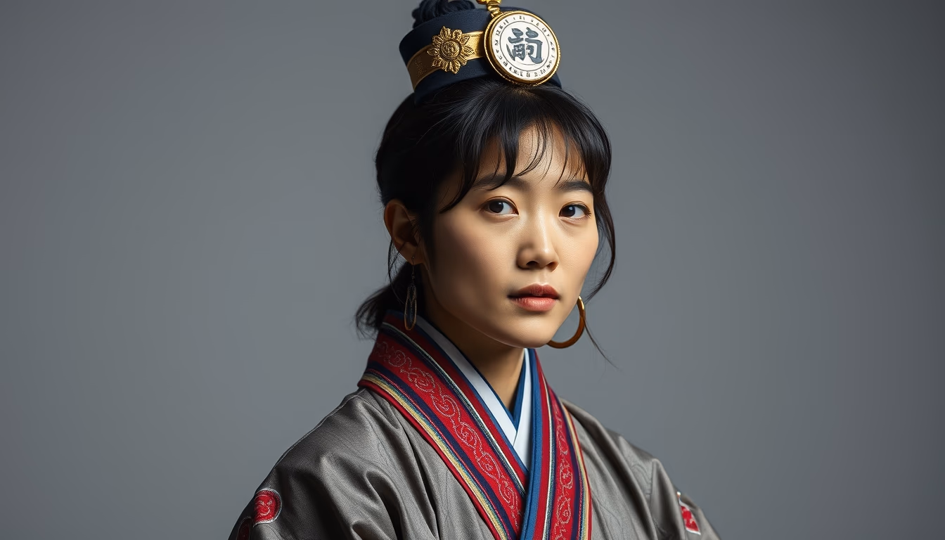 hangul korean ancient in editorial style