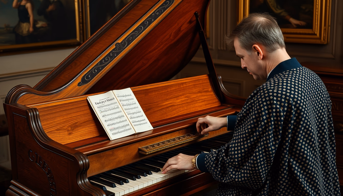 harpsichord baroque in editorial style