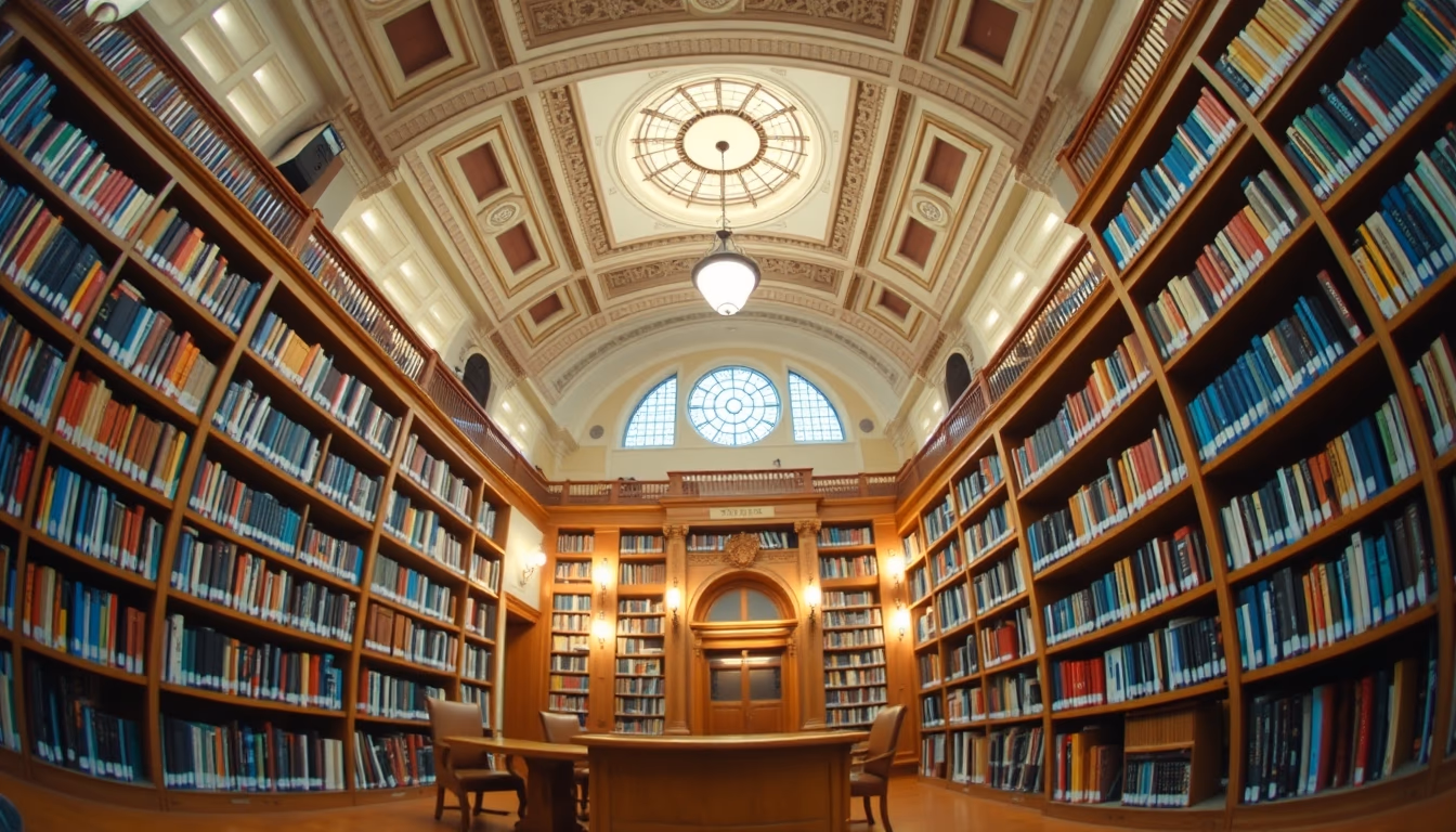 harvard library reading room in editorial style
