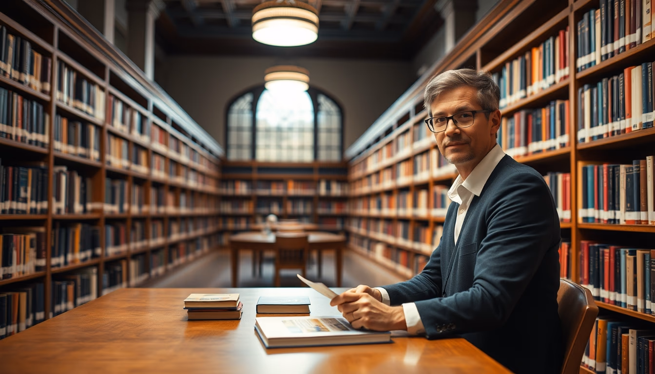 harvard library reading room in editorial style