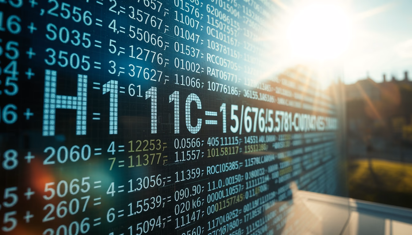 hash function visualization cryptographic equations on glass screen in editorial style