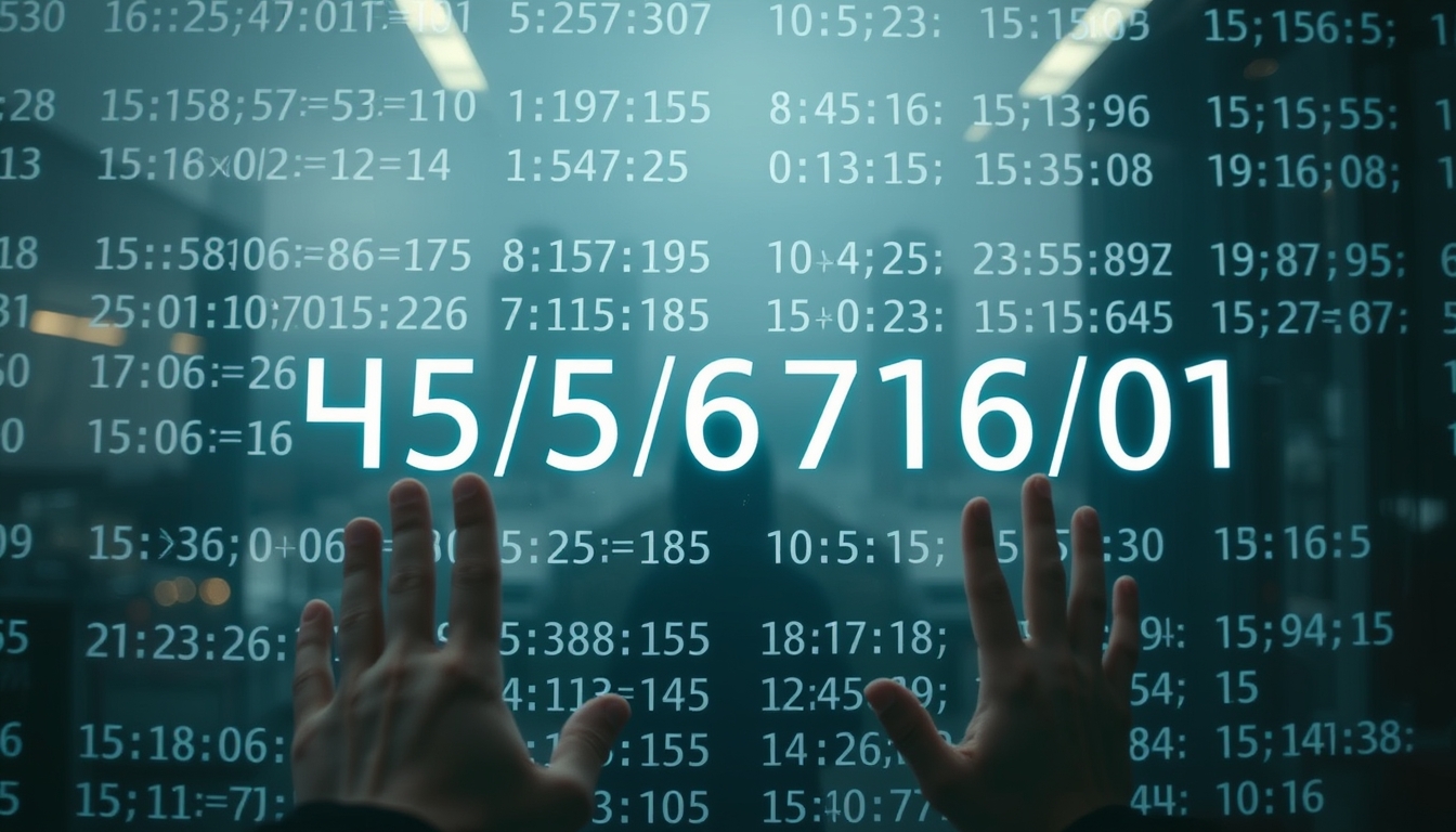 Visualização de função hash equações criptográficas em tela de vidro em estilo editorial