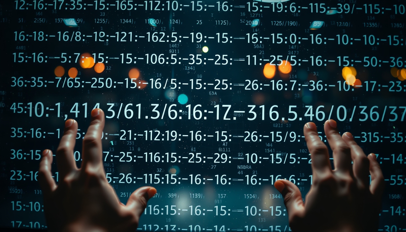 Visualização de função hash equações criptográficas em tela de vidro em estilo editorial