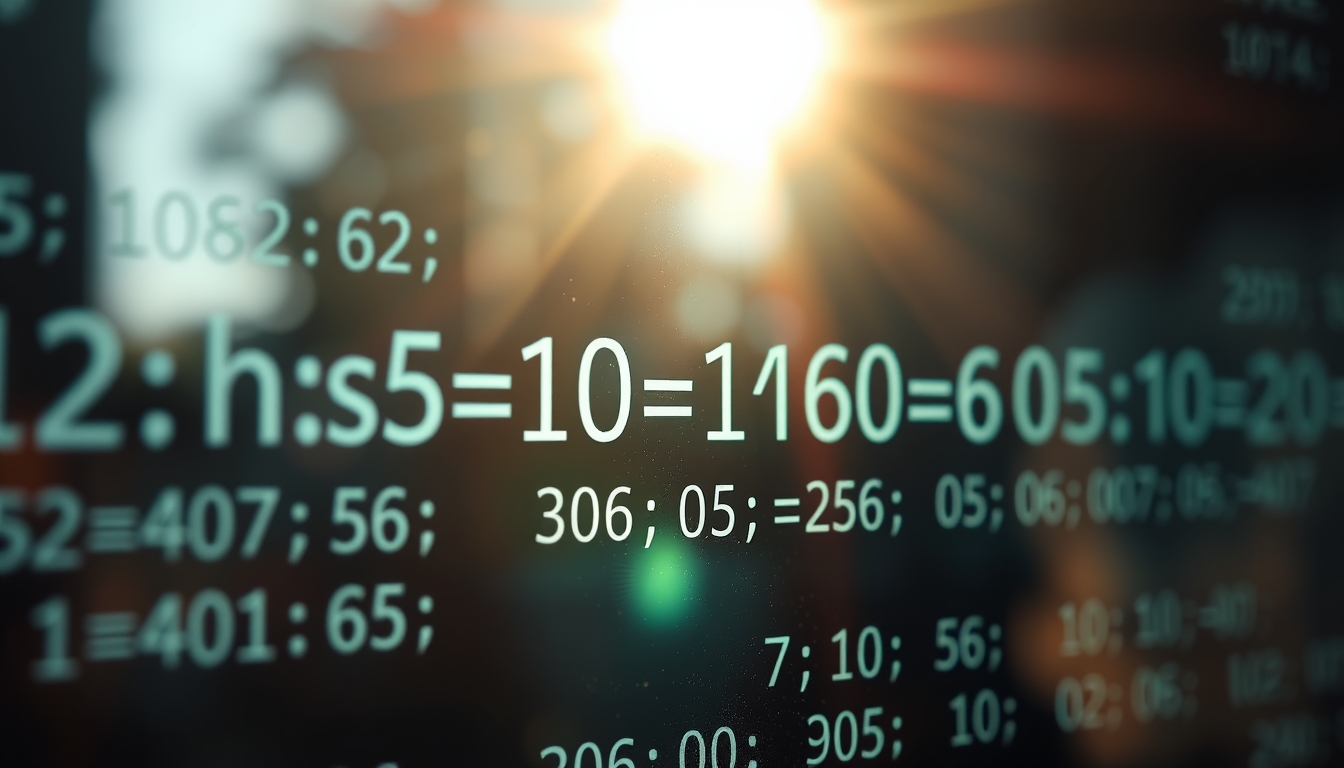 Visualização de função hash equações criptográficas em tela de vidro em estilo editorial