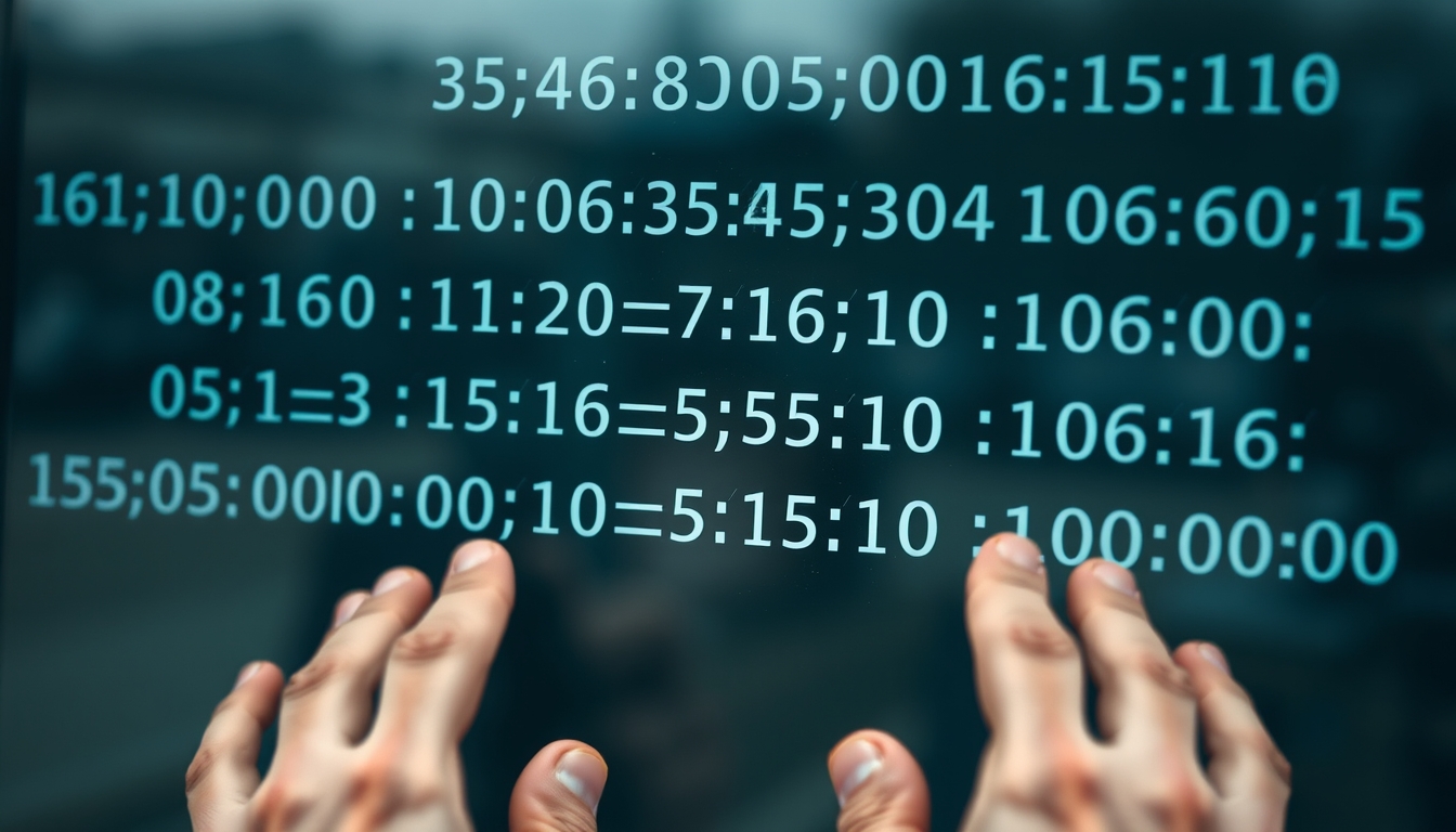 Visualização de função hash equações criptográficas em tela de vidro em estilo editorial