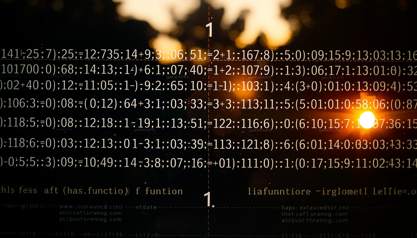 Visualização de função hash equações criptográficas em tela de vidro em estilo editorial
