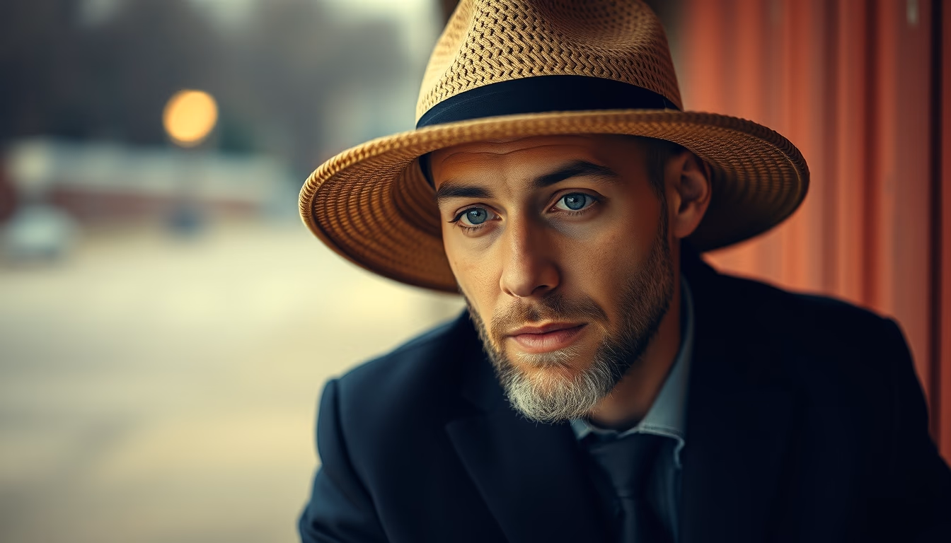 hat box round vintage in editorial style