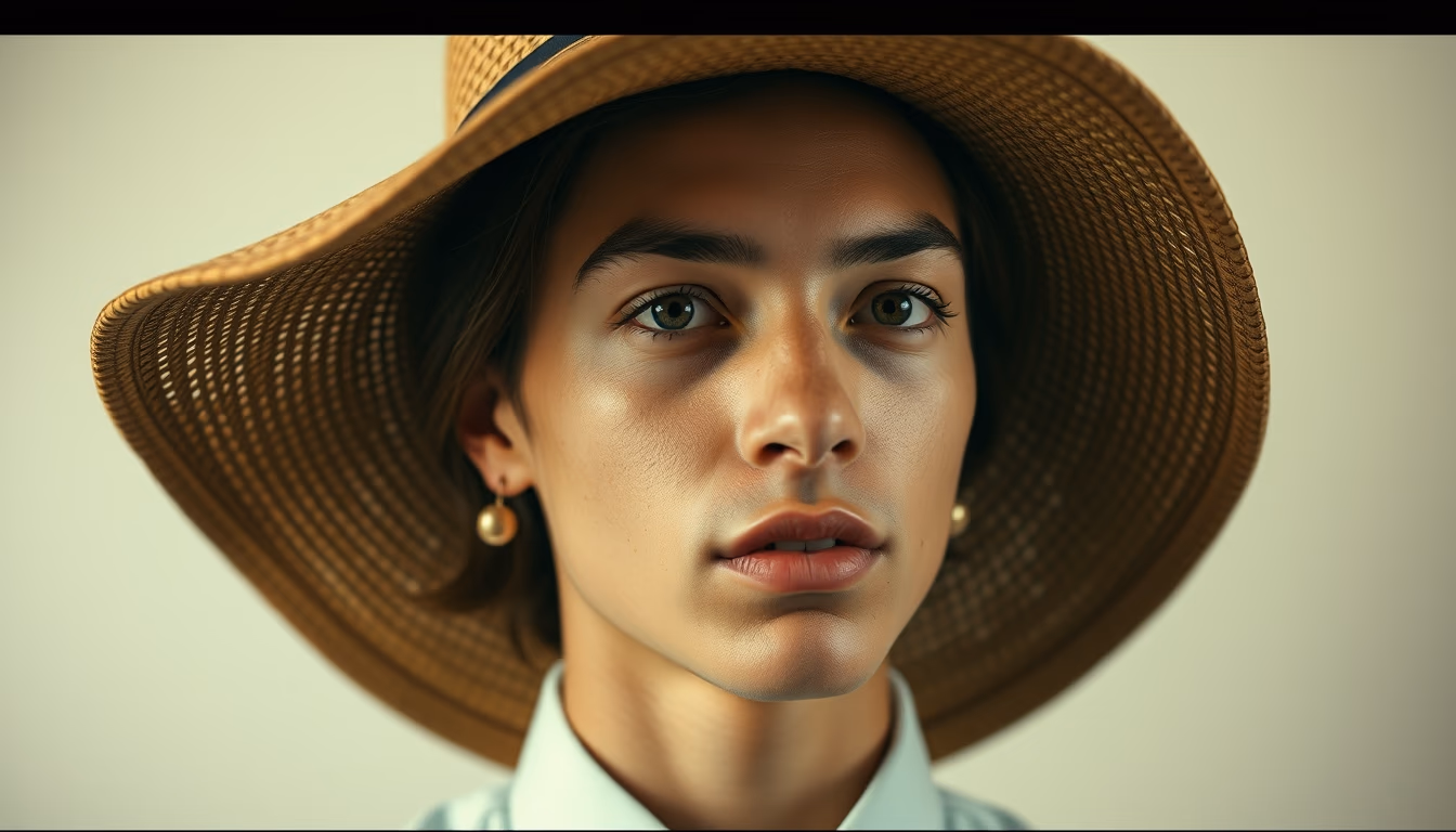 hat box round vintage in editorial style