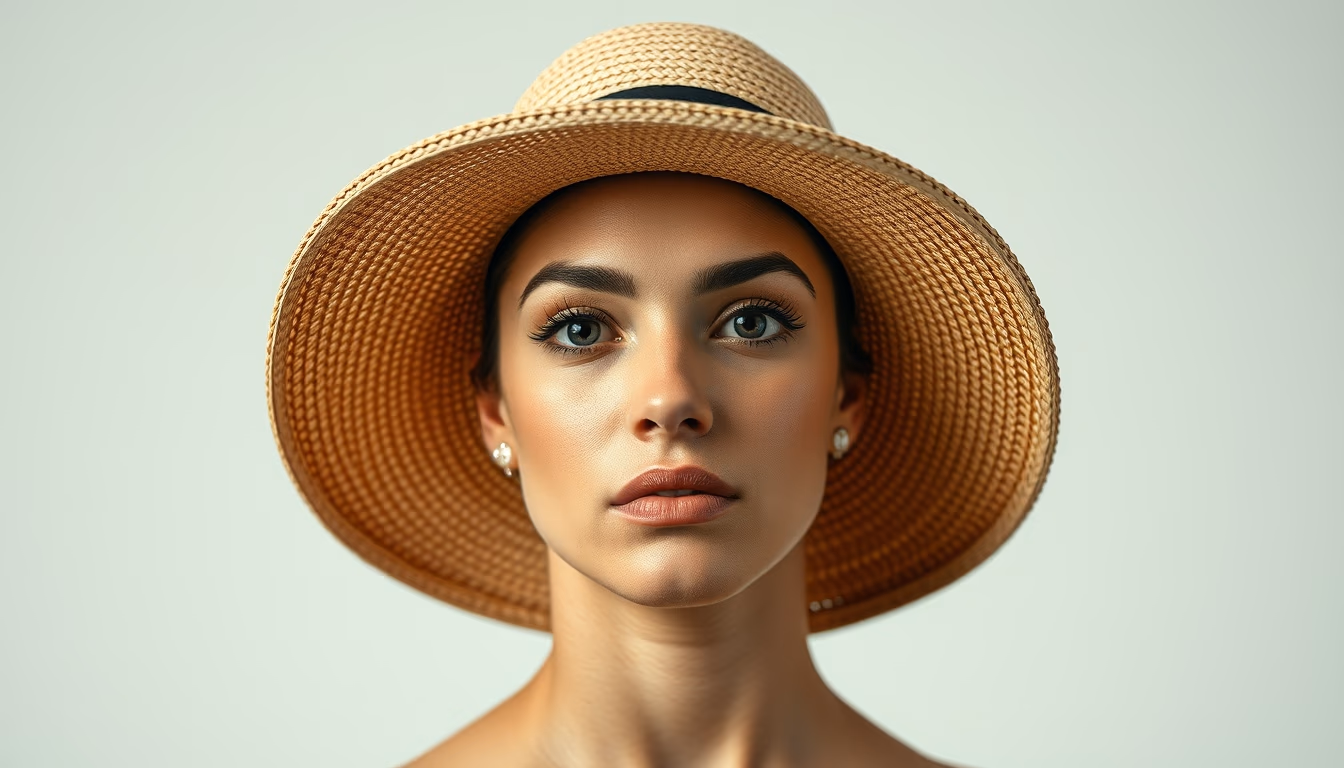 hat box round vintage in editorial style