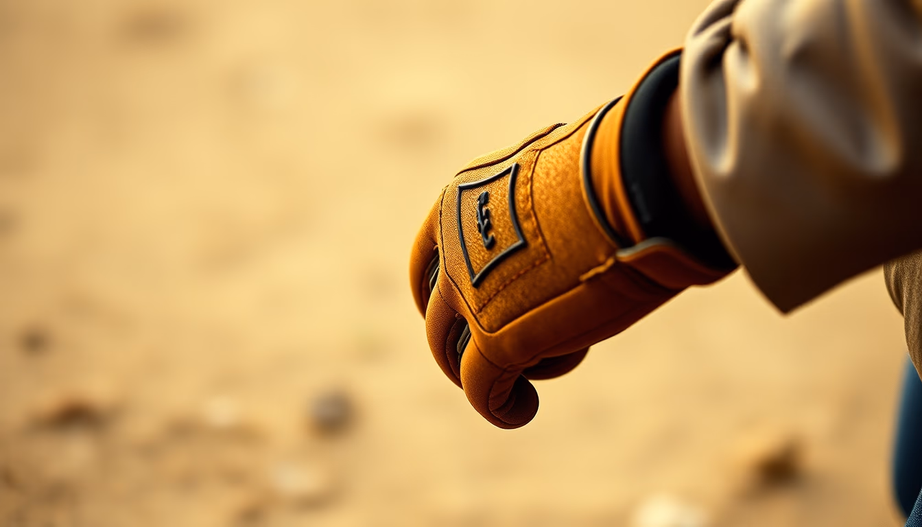 hawk training glove in editorial style