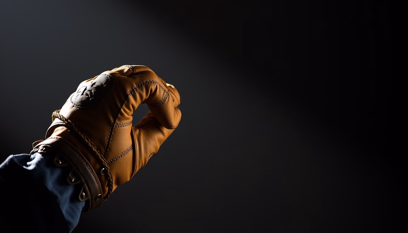 hawk training glove in editorial style