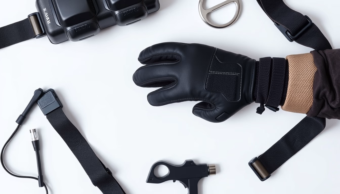 hawk training glove in editorial style