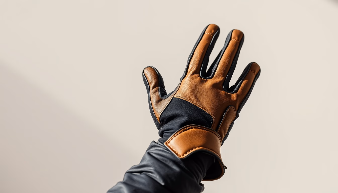 hawk training glove in editorial style