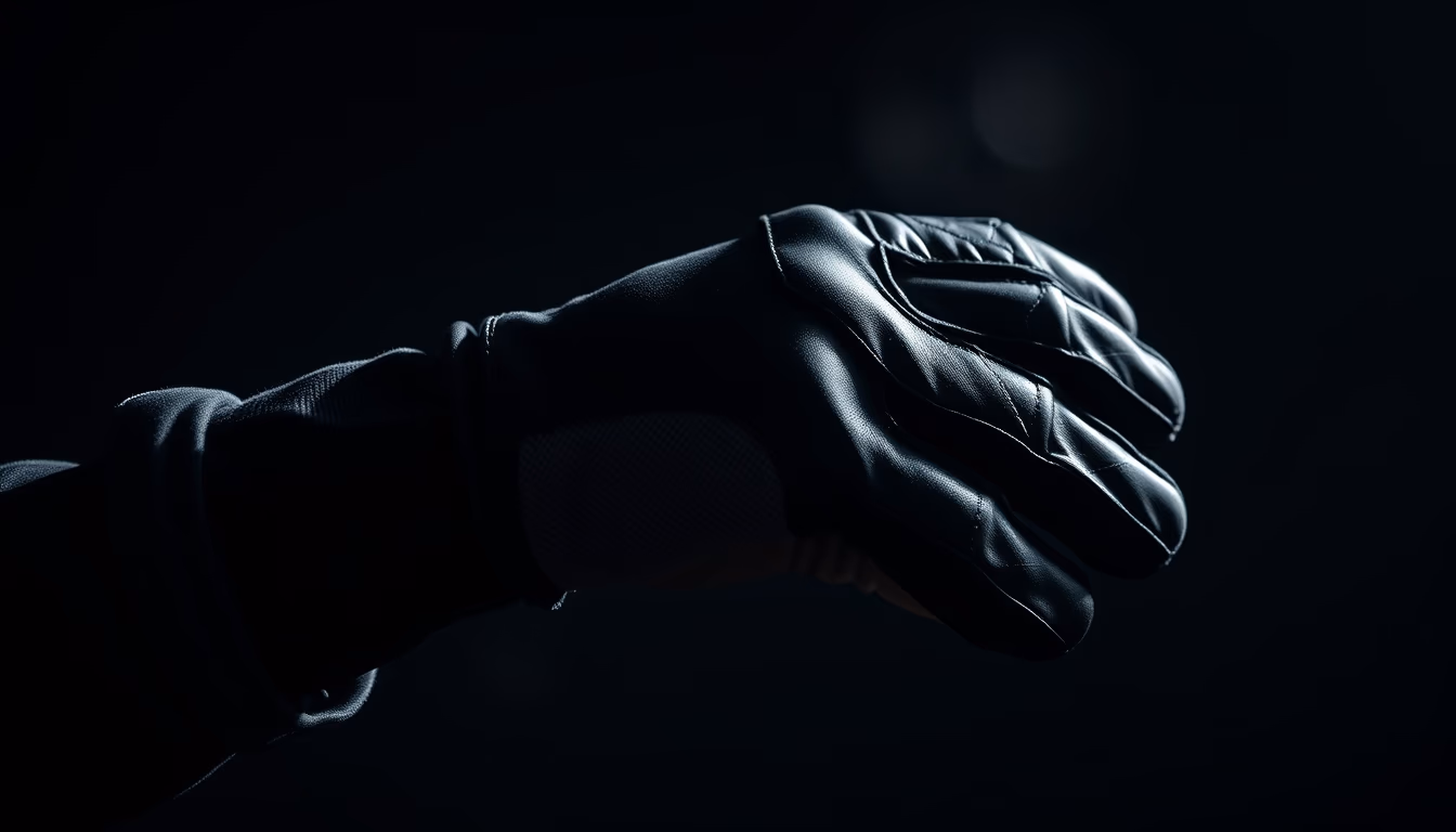 hawk training glove in editorial style
