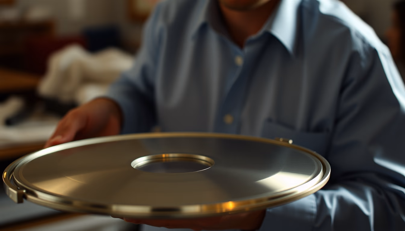 hdd platter exposed in editorial style