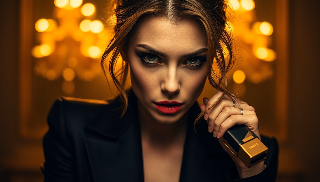 hdmi cable golden in editorial style