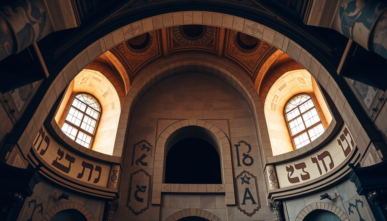 hebrew calligraphy torah in editorial style