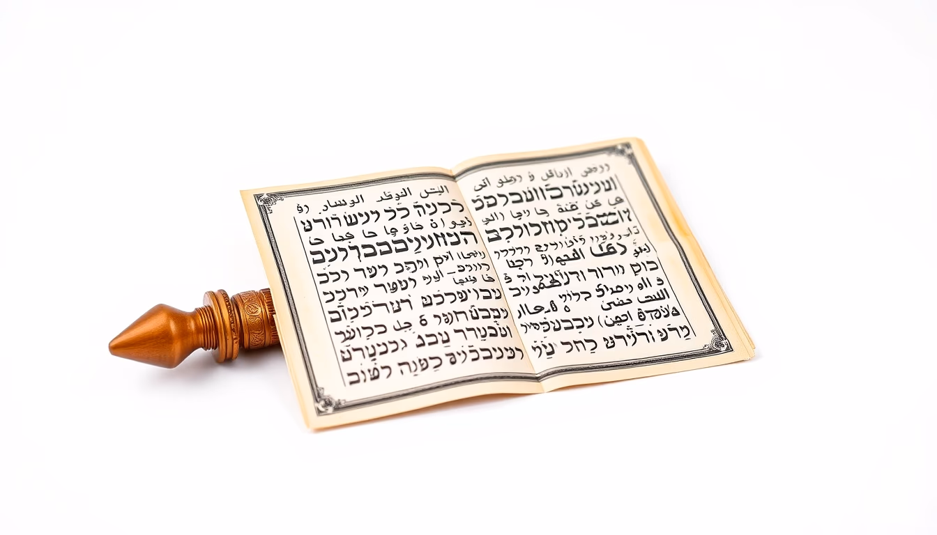 hebrew calligraphy torah in editorial style