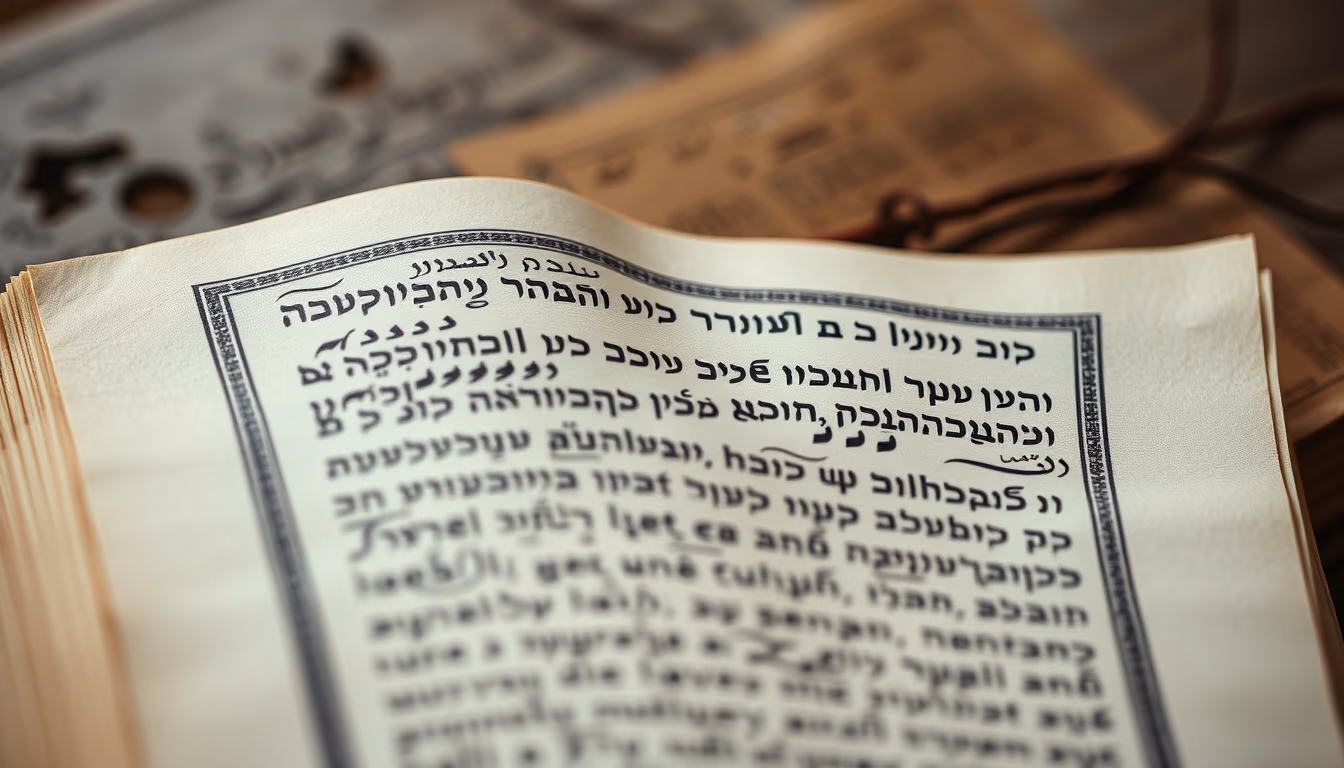 hebrew calligraphy torah in editorial style