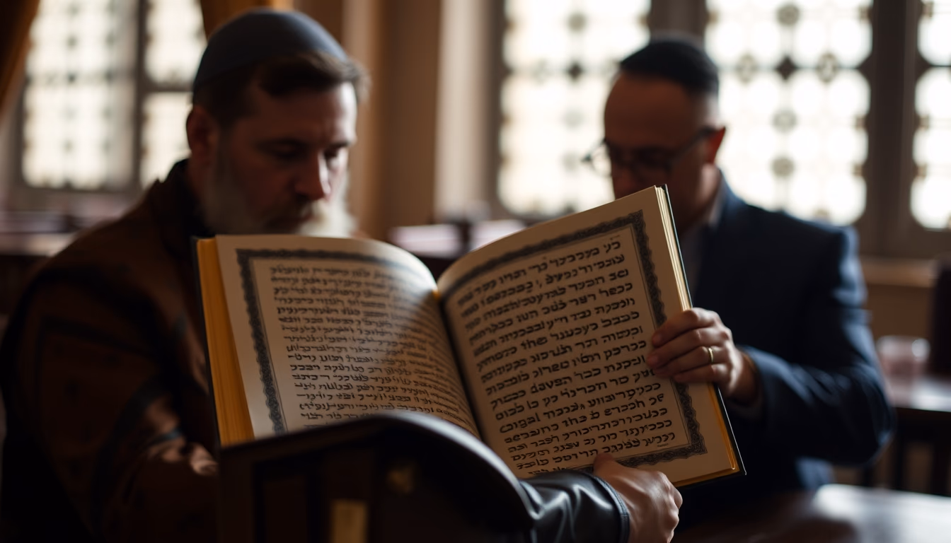 hebrew calligraphy torah in editorial style