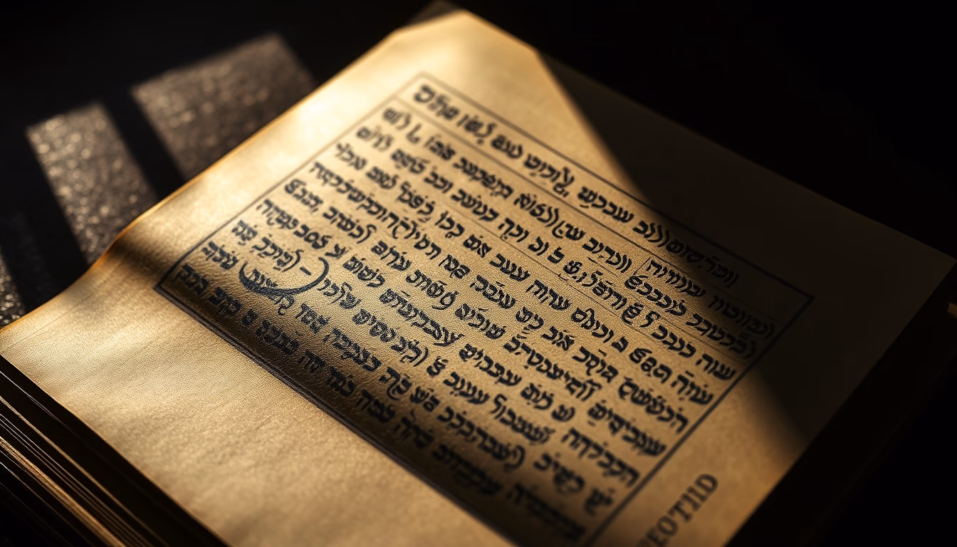 hebrew calligraphy torah in editorial style