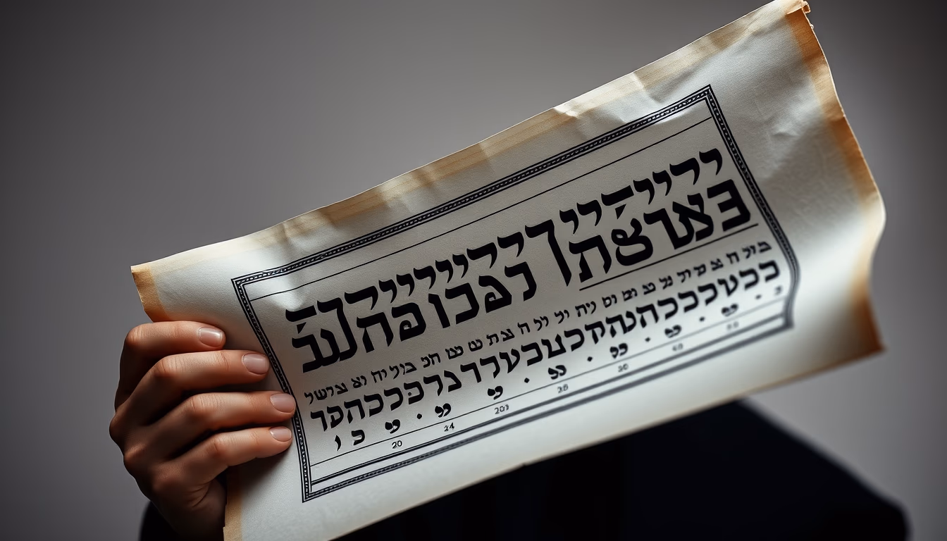 hebrew calligraphy torah in editorial style