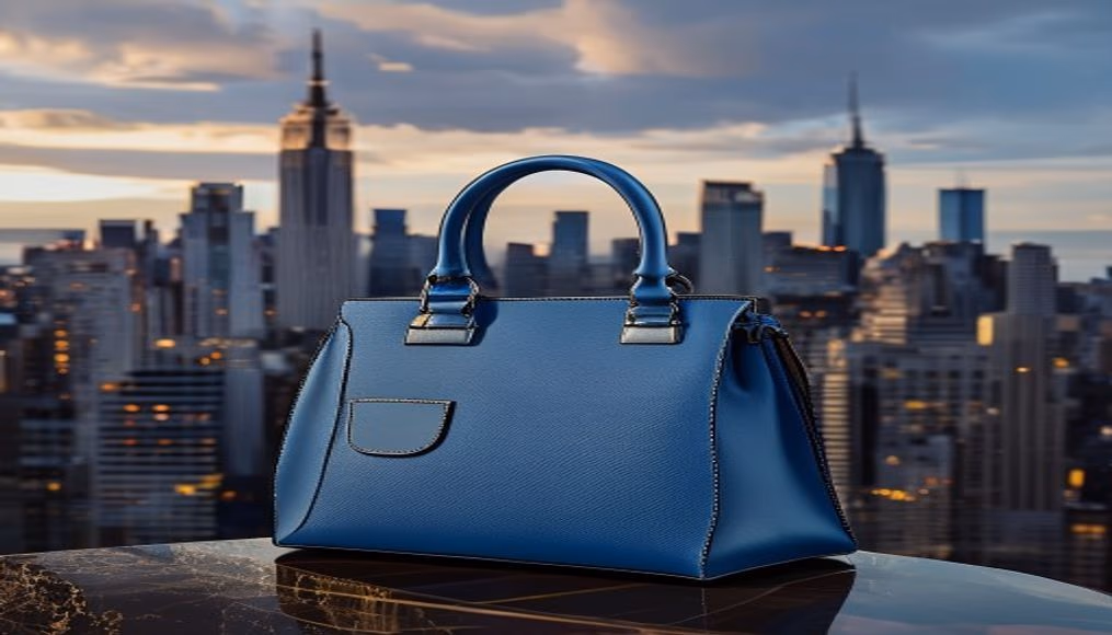 hermes birkin 35 bleu electrique in luxury editorial photography