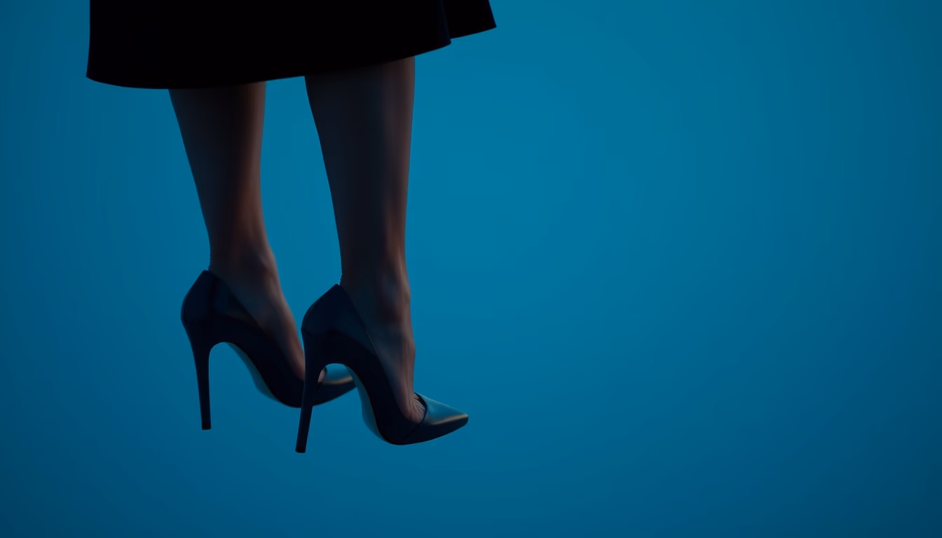 high heel shoes minimalist in editorial style