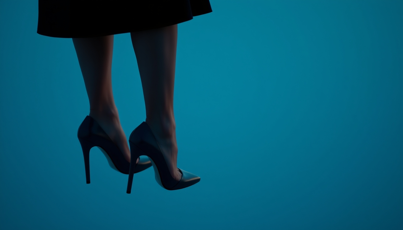 high heel shoes minimalist in editorial style