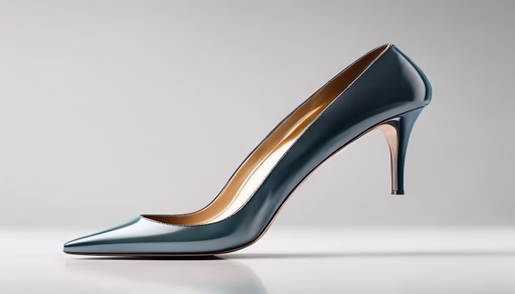 high heel shoes minimalist in editorial style