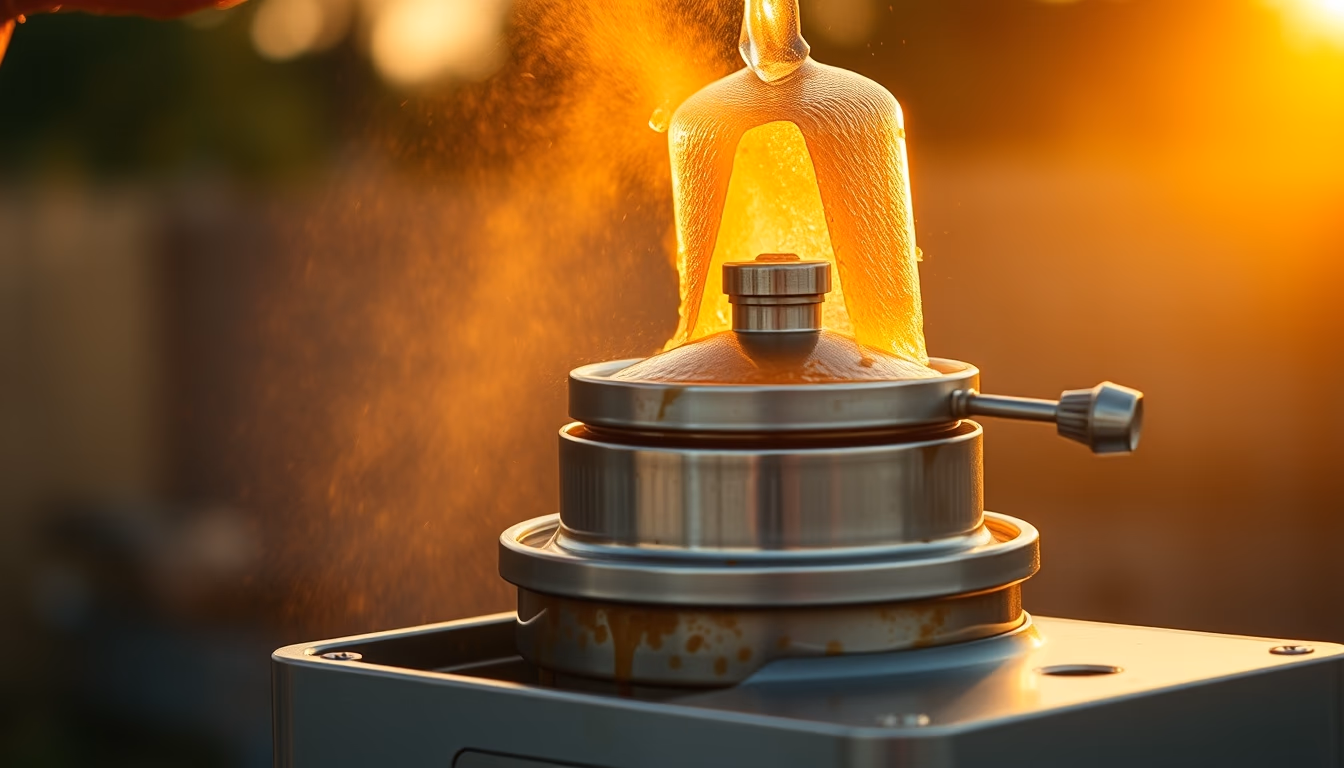 honey extractor stainless in editorial style