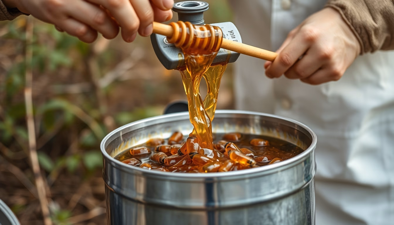 honey extractor stainless in editorial style