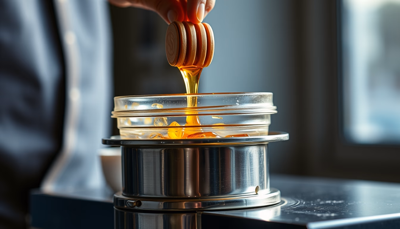 honey extractor stainless in editorial style