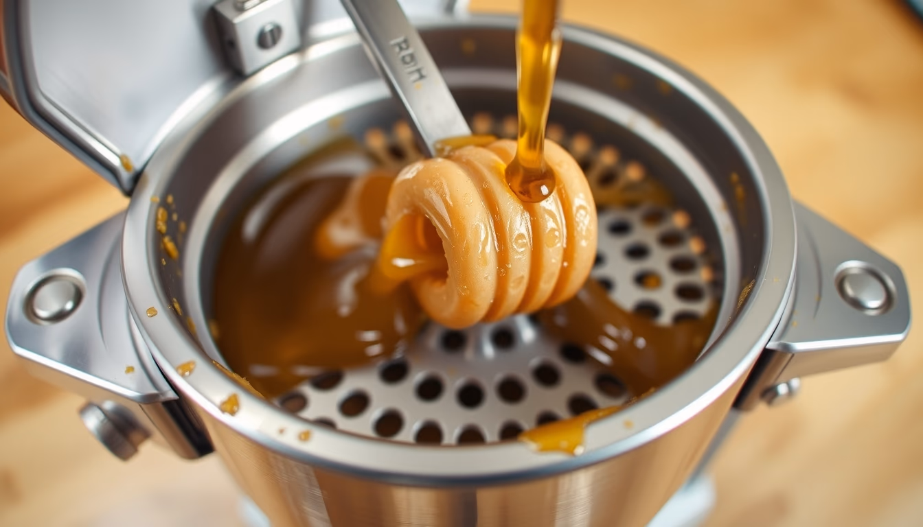 honey extractor stainless in editorial style