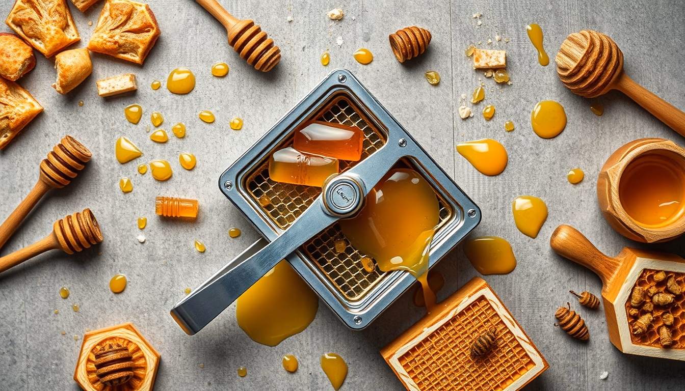 honey extractor stainless in editorial style