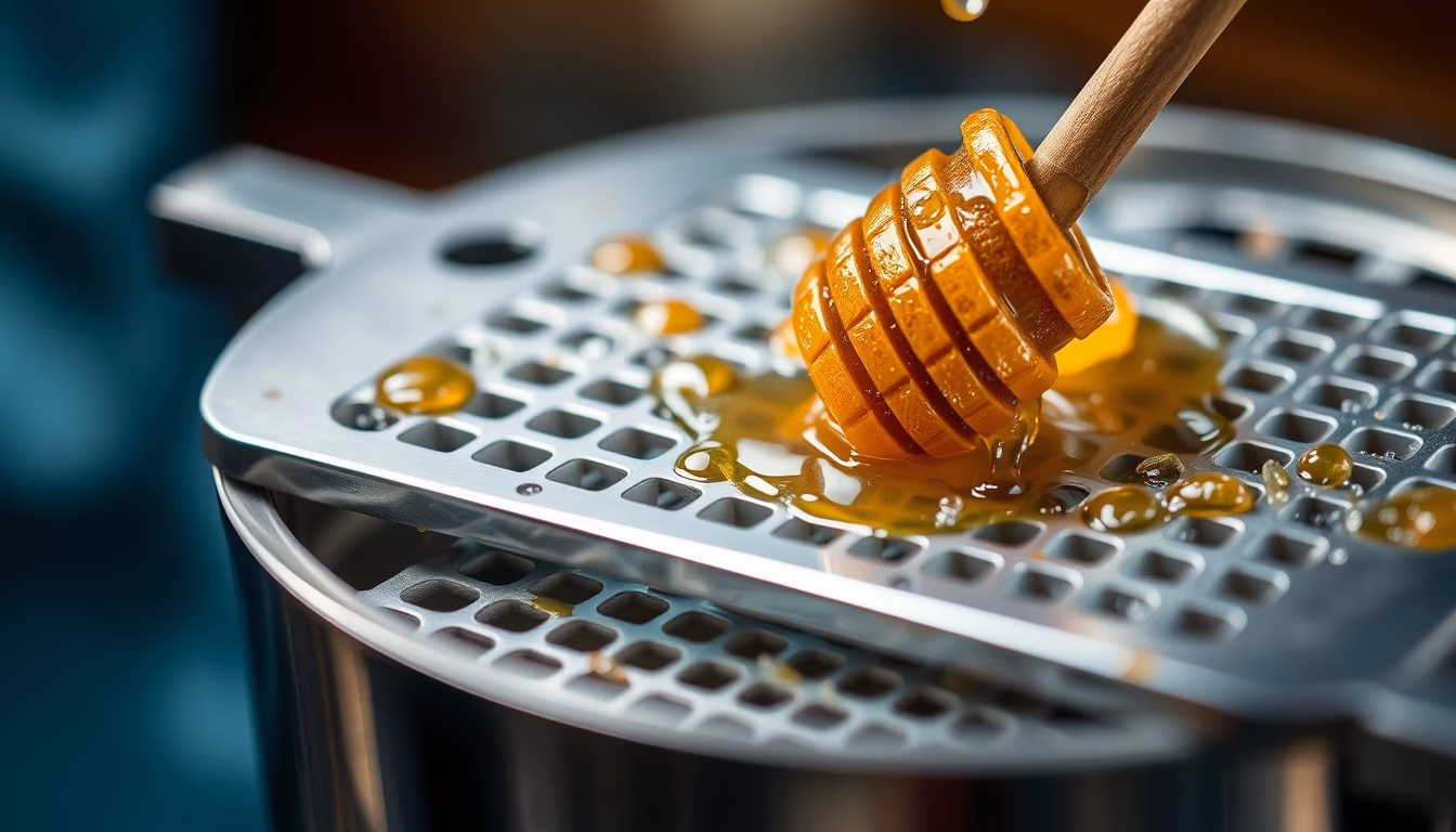 honey extractor stainless in editorial style