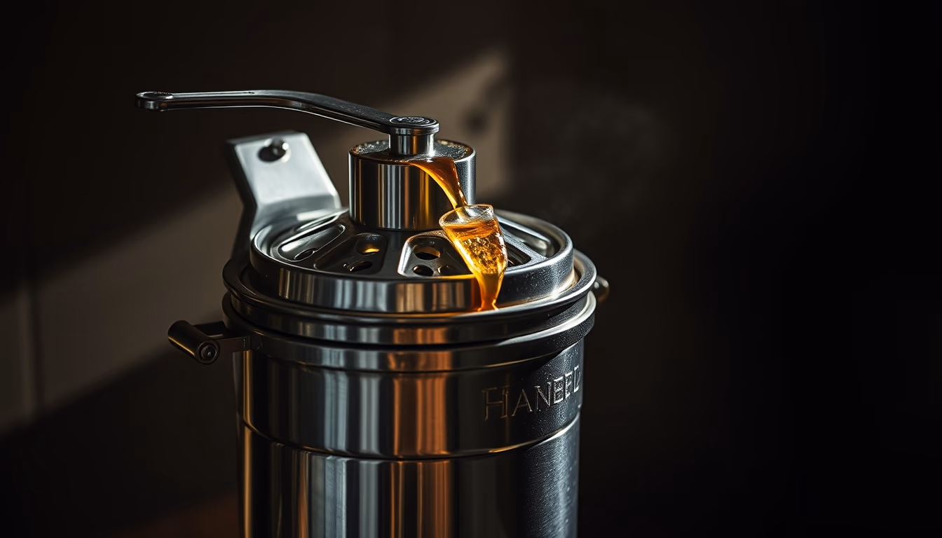 honey extractor stainless in editorial style