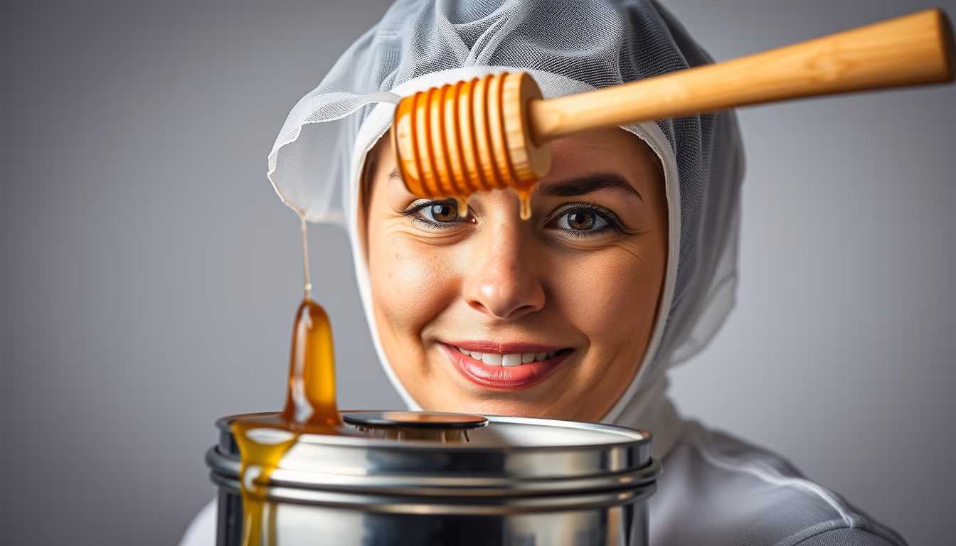 honey extractor stainless in editorial style