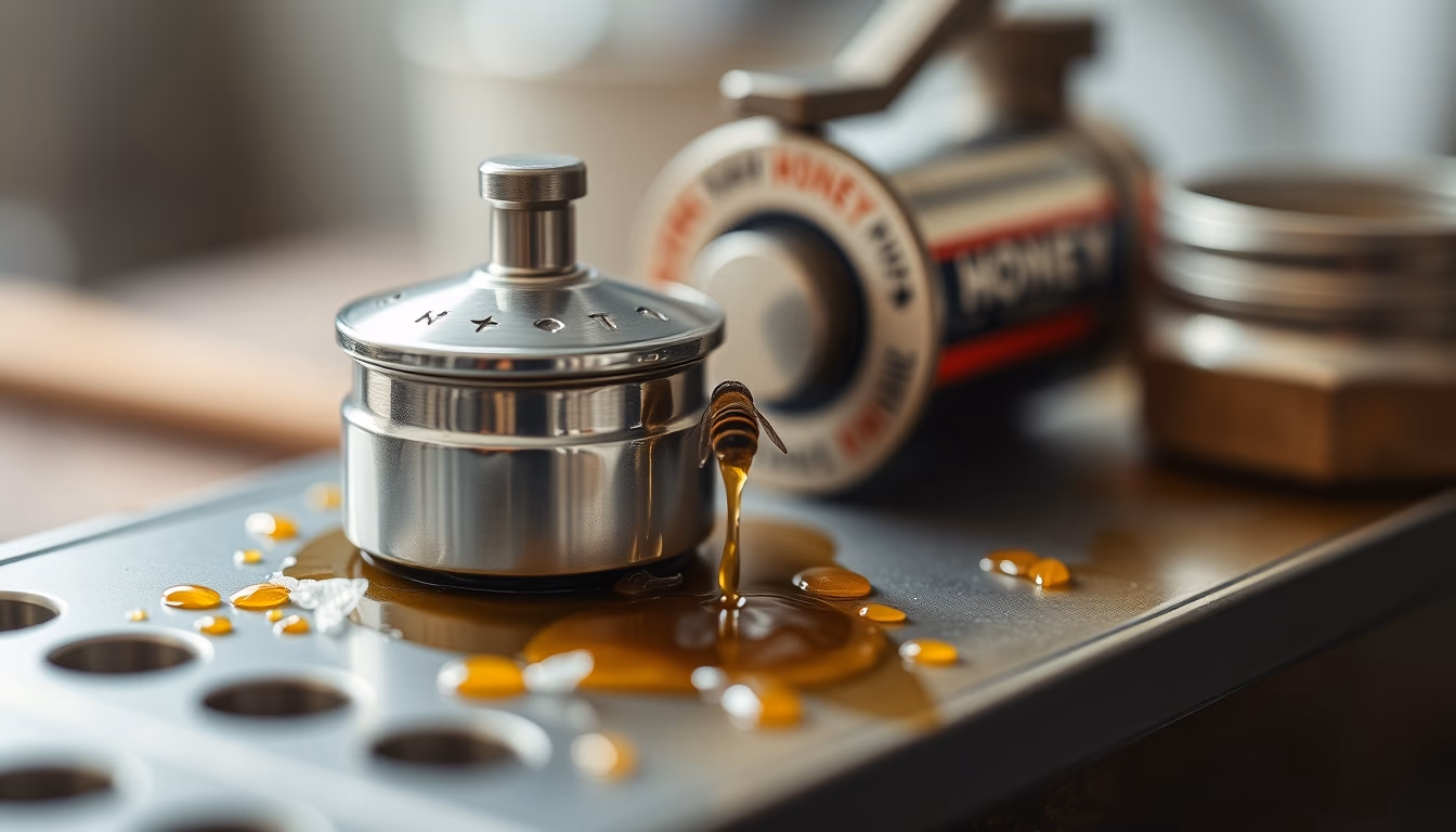 honey extractor stainless in editorial style