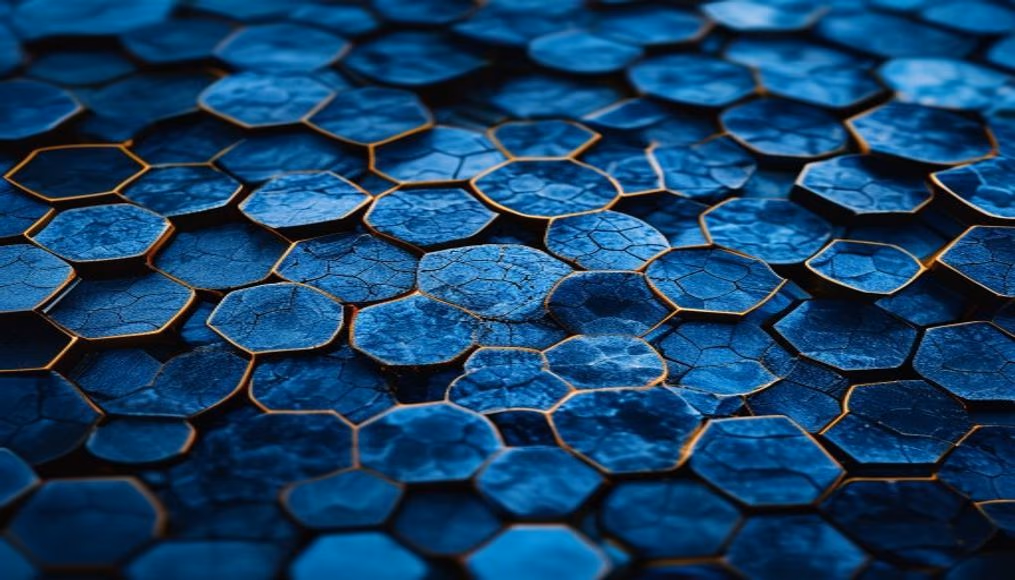 honeycomb hexagonal pattern in editorial style