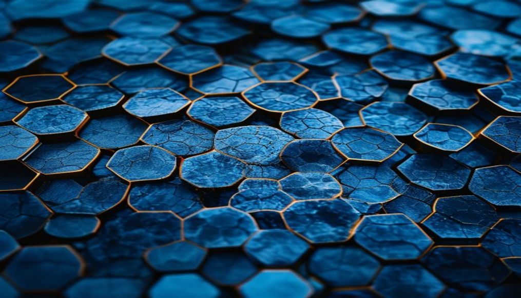 honeycomb hexagonal pattern in editorial style