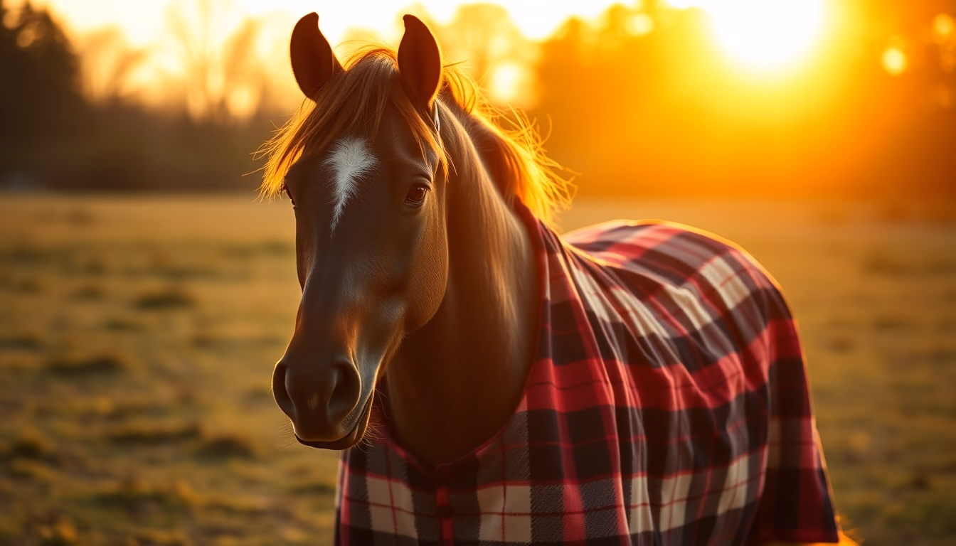 horse blanket plaid in editorial style