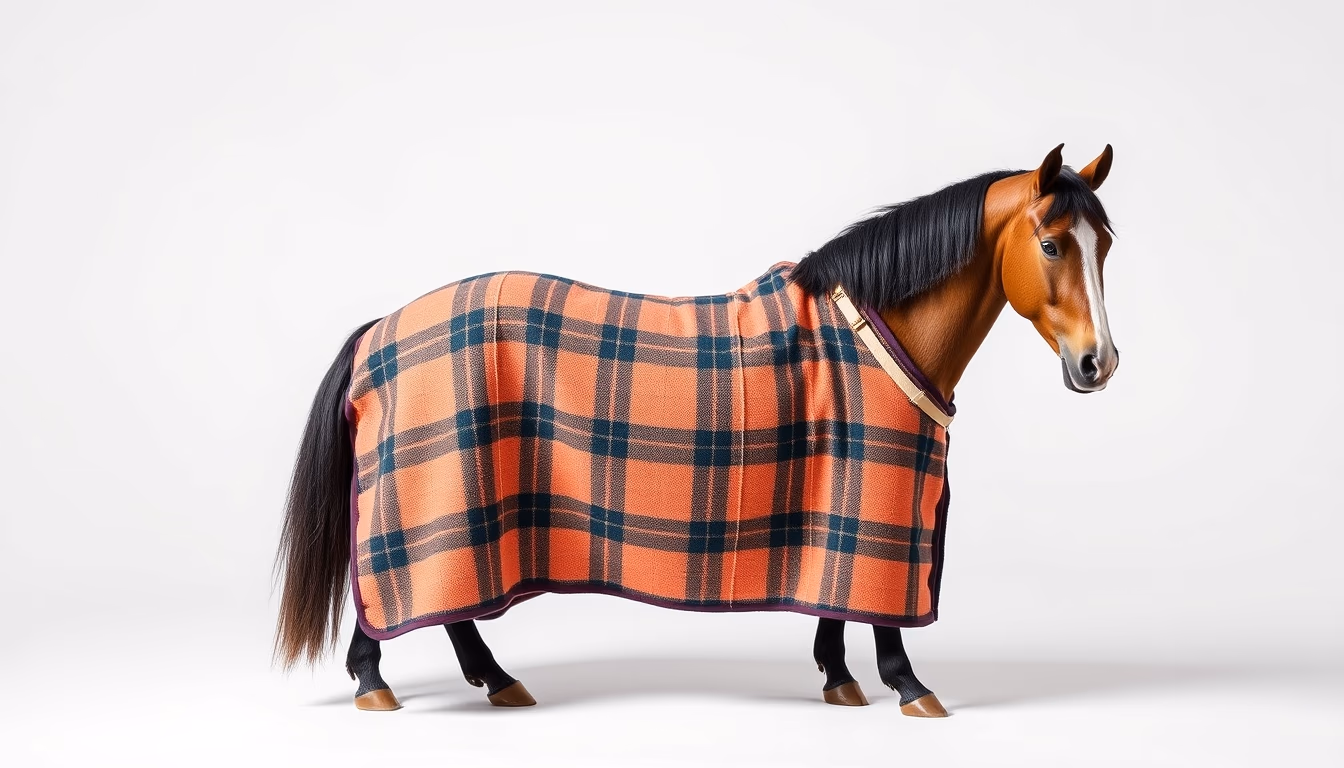 horse blanket plaid in editorial style