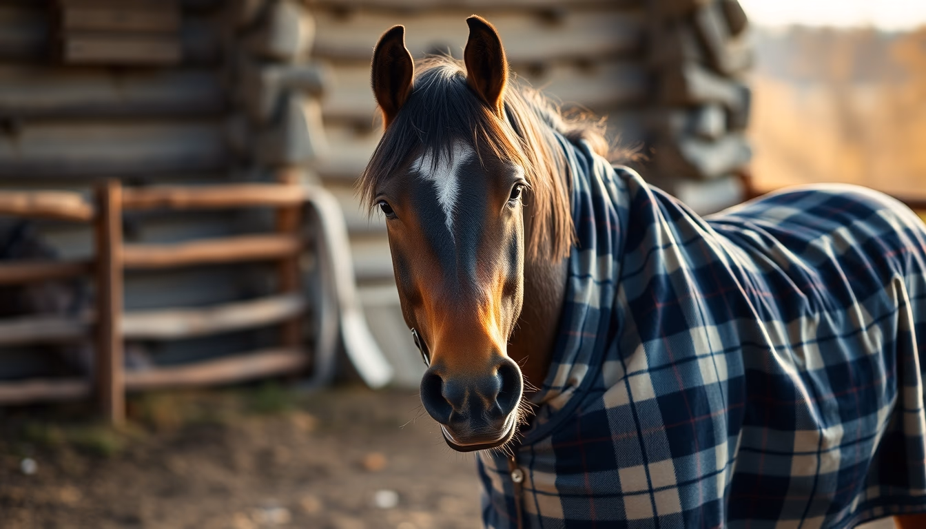 horse blanket plaid in editorial style