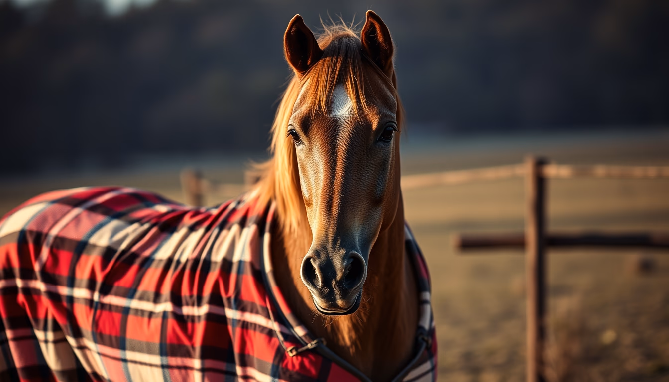horse blanket plaid in editorial style