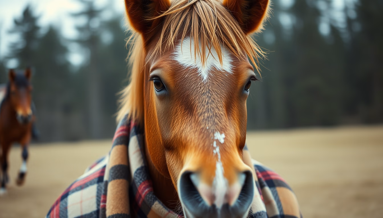 horse blanket plaid in editorial style