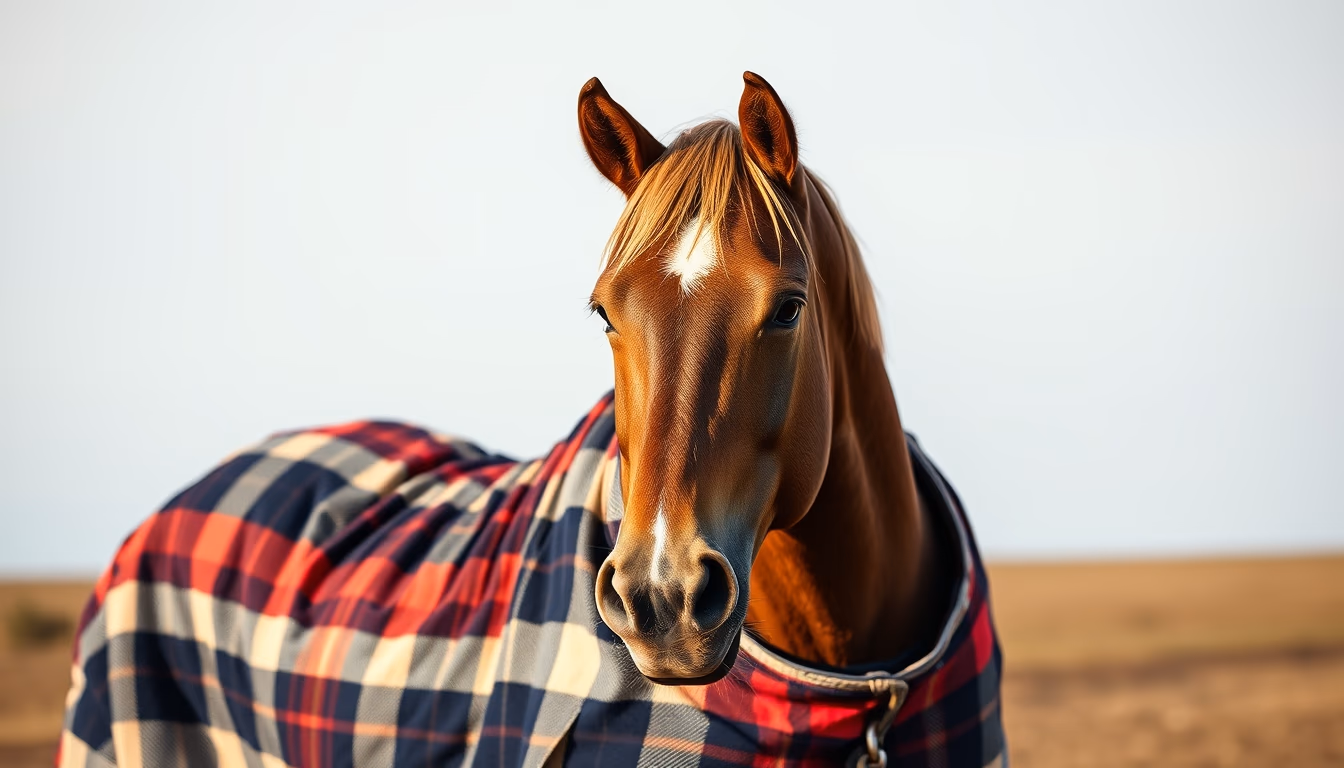 horse blanket plaid in editorial style