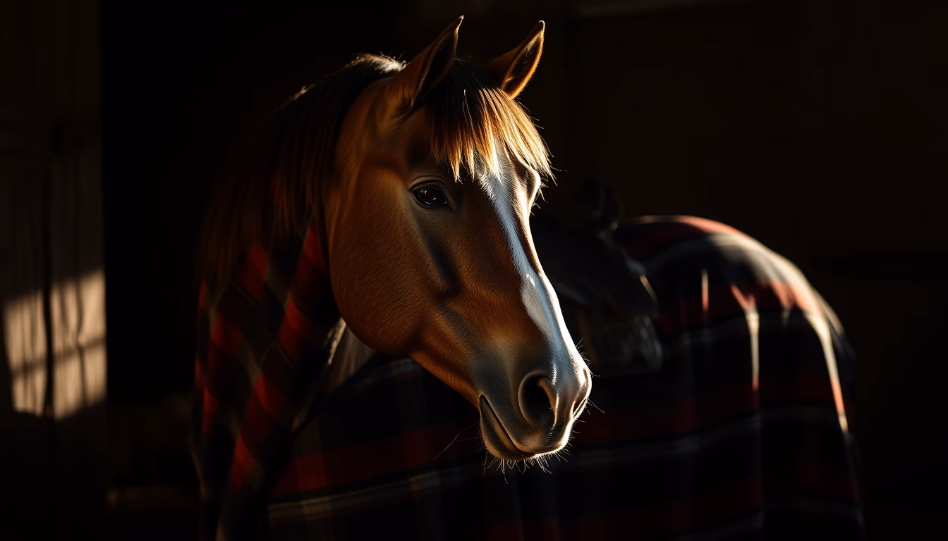 horse blanket plaid in editorial style