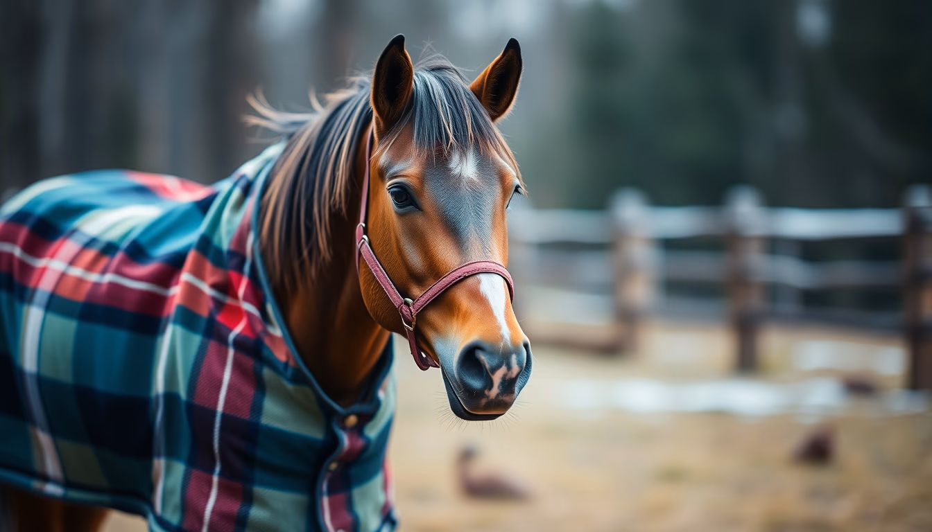 horse blanket plaid in editorial style